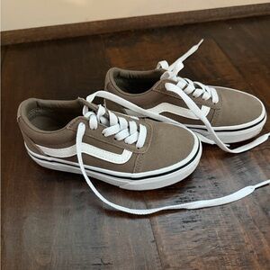 Kids VANS Brown and White Sneakers